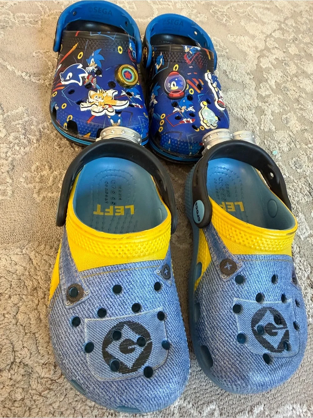 CROCS Kids Blue & Yellow Character Clogs Duo